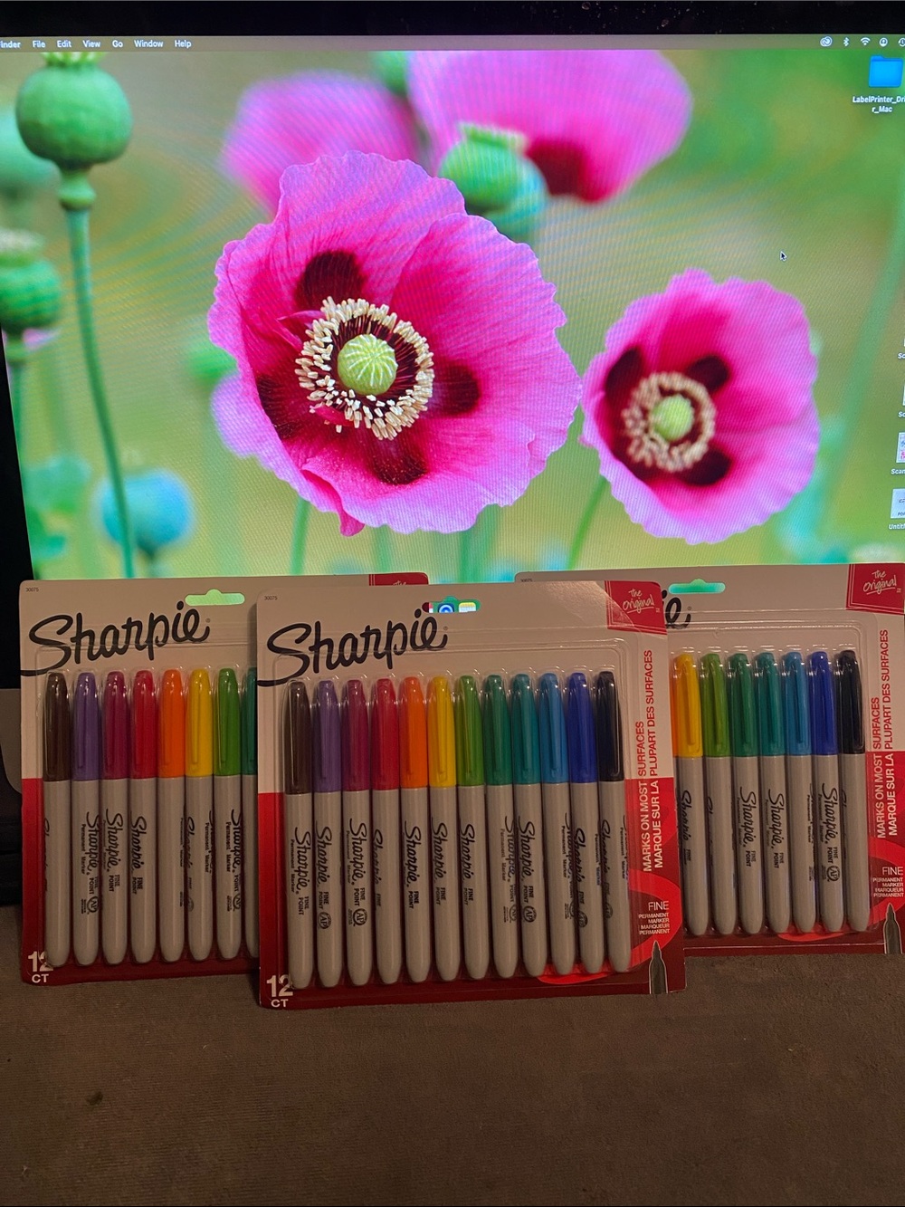 Sharpie Fine Point Permanent Markers - Assorted Colors (3 packs of 12)